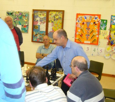 Keith demonstrates one of his games to members