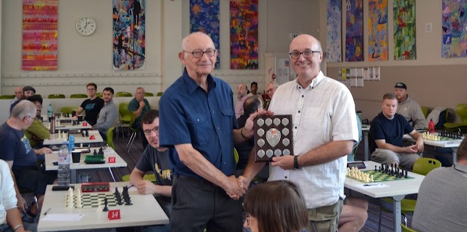 Former club secretary receives award for services to Chess in Worcestershire