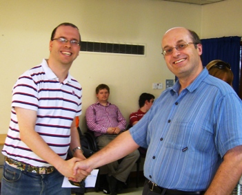 Steve Crockett (left), winner of the Minor with Andrew Farthing