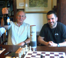 David Cleak (left) and Ian McMillan, winners of Droitwich 2017 handicap rapidplay at Stoulton.